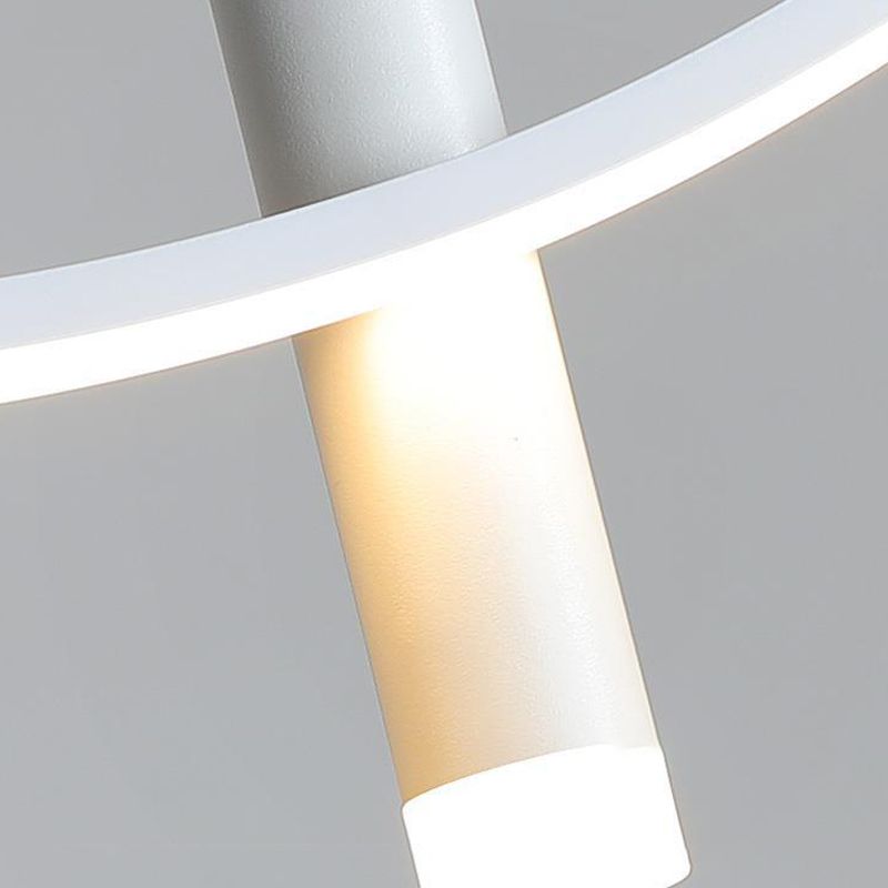 White Ceiling Light LED Contemporary Kitchen Island Lighting for Dining Room