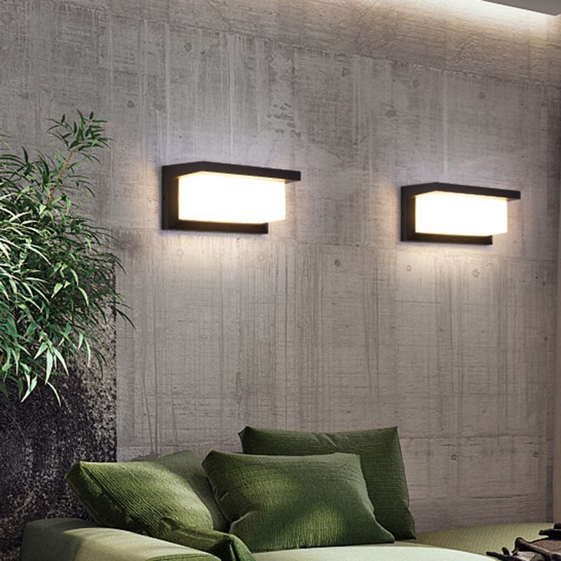 Modern Rectangle Wall Lighting 1 Light Wall Sconce Light with Acrylic Shade