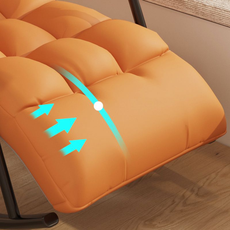 Contemporary Rocking Chair Wing Back Rocker Chair with Seat Cushion