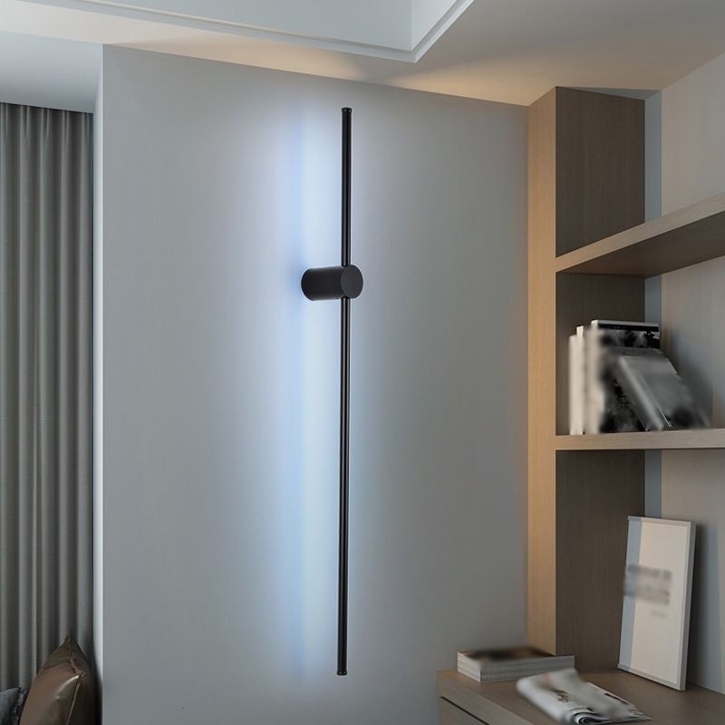 Linear Shape Metal Wall Light Modern Simple Style 2 Lights Wall Mount Light Fixture