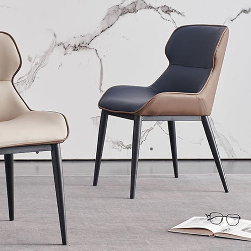 Industrial Dining Room Chair Upholstered Armless Dining Chairs