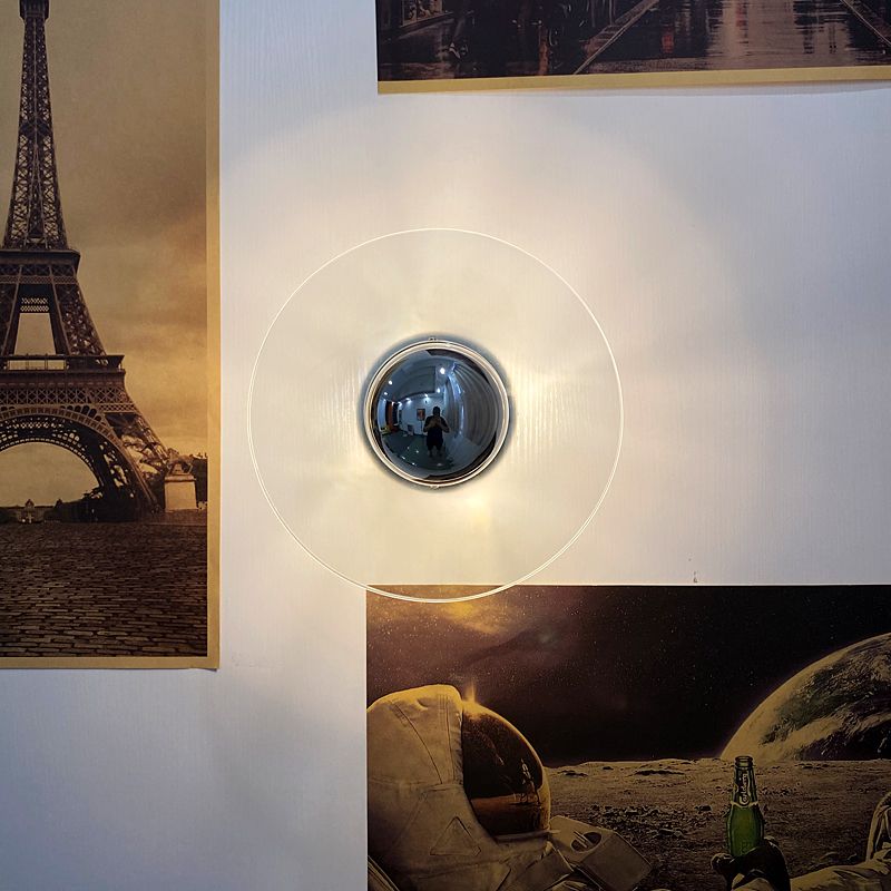 Circle Sconce Light Freeture in stile Contemporary Glass Clear Wall Lighting Freet