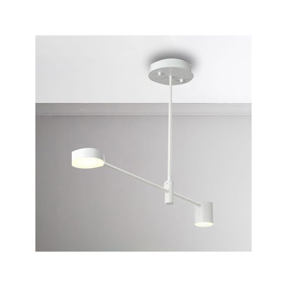 Lumo il lampadario asimmetrico multilivello in metallo semplice in stile semplice 2/4/6/8 teste in bianco/nero la luce a sospensione in bianco/bianco in calda/bianca/terza marcia