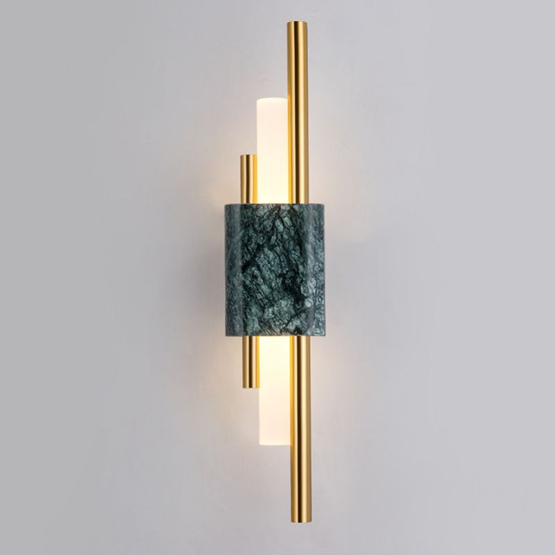 Post Modern Wall Sconce in Gold Marble & Acrylic LED Wall Mounted Fixture