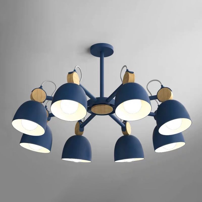 Modern Style Tapered Ceiling Pendant Light Metal Multi Lights Hanging Light Fixtures