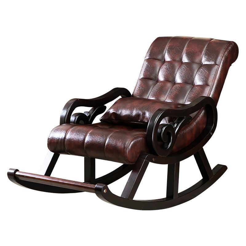 Mid-Century Modern Style Rocking Chair Wooden Sofa Rocking Chair