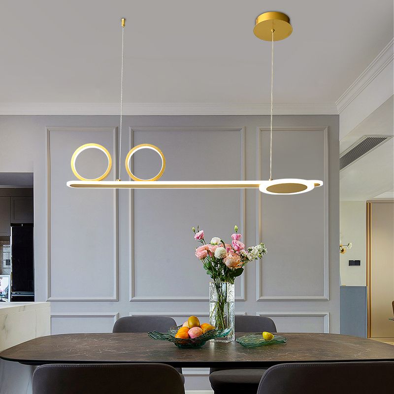 Salle à manger Modern Island LEDLING LINEAR 4 LUMILES PENDANT ALUMINUM LUMIN