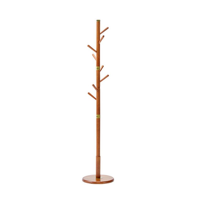 70"/69" Tall Hall Stand, Scandinavian Solid Wood Entry Hall Tree with Hook