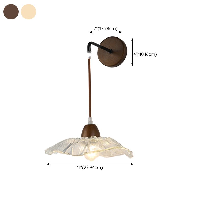 Contemporary Wall Light Fixture Glass Shade Wall Light Sconce for Bedroom