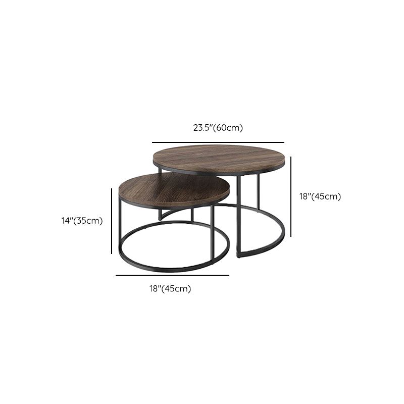 Contemporary Coffee Table Solid Wood Round Coffee Cocktail Table
