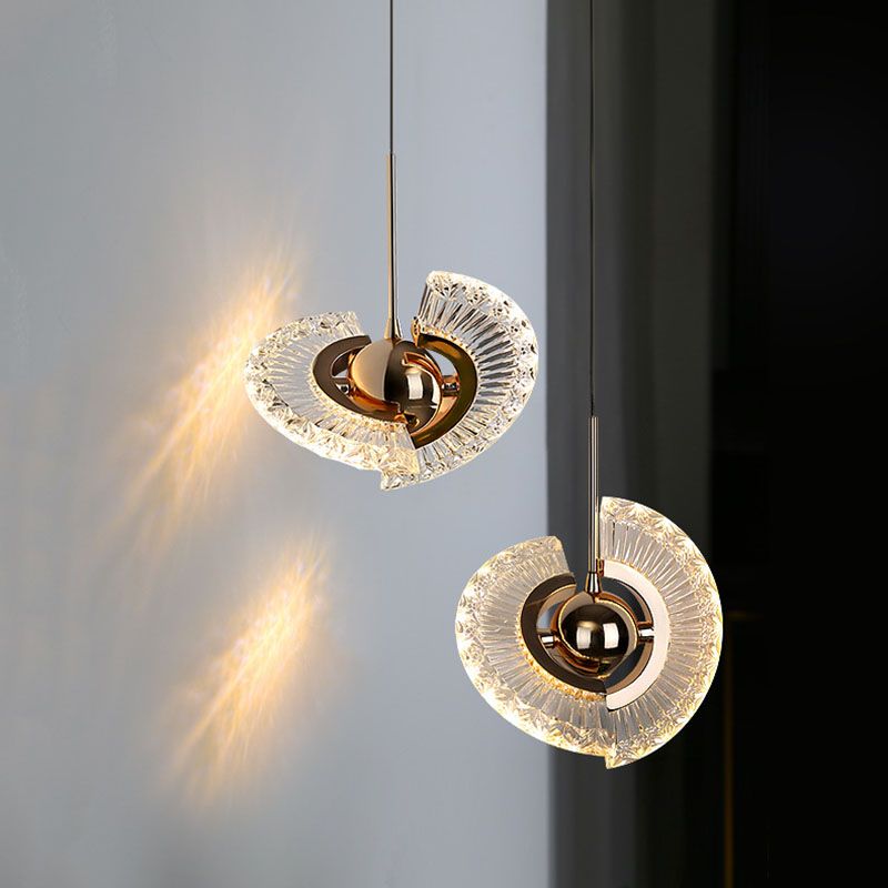 1 Light Plate Hanging Ceiling Light Modern Acrylic Ceiling Light with Hanging Cord for Bedside