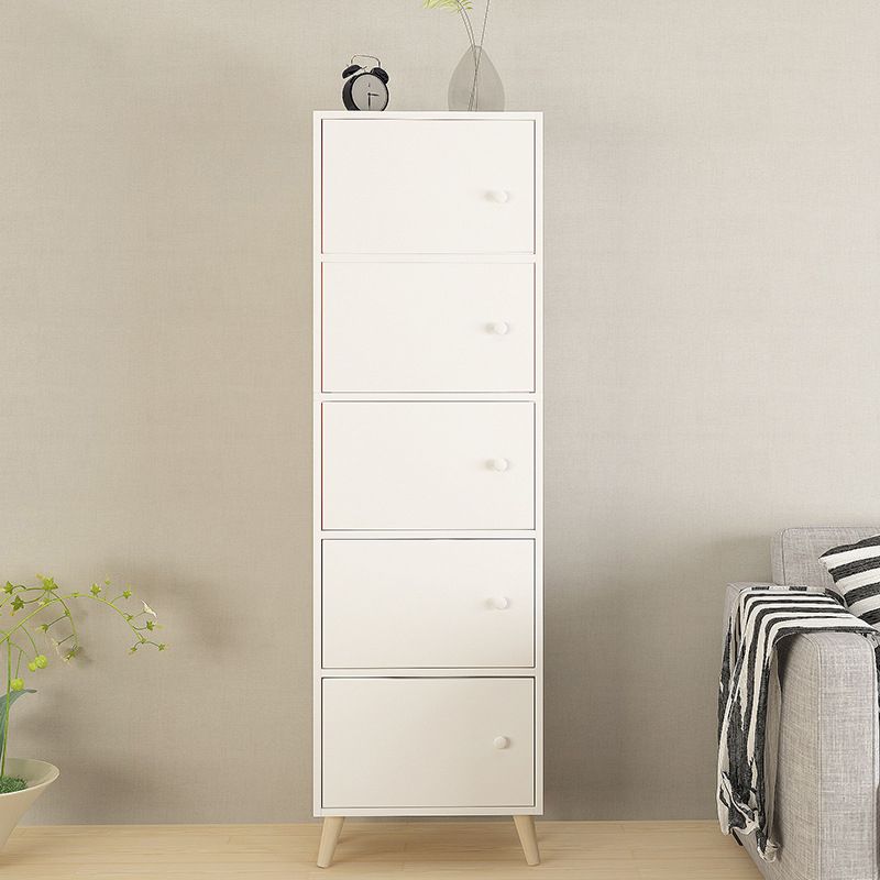 9.44" Wide Storage Cabinet with Doors Contemporary Wooden Accent Cabinet