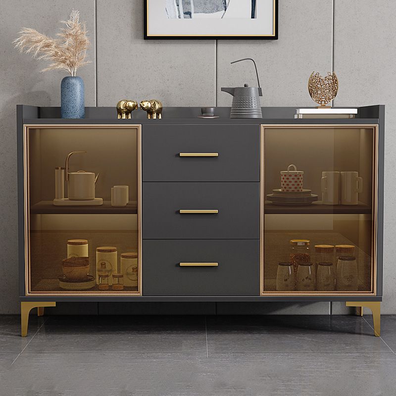 Contemporary Sideboard Wood Drawers Cabinets Included Kitchen Cabinets