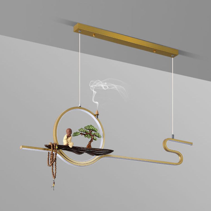 Luci a sospensione sospesa in metallo Lampade sospese lineari moderne per sala da studio