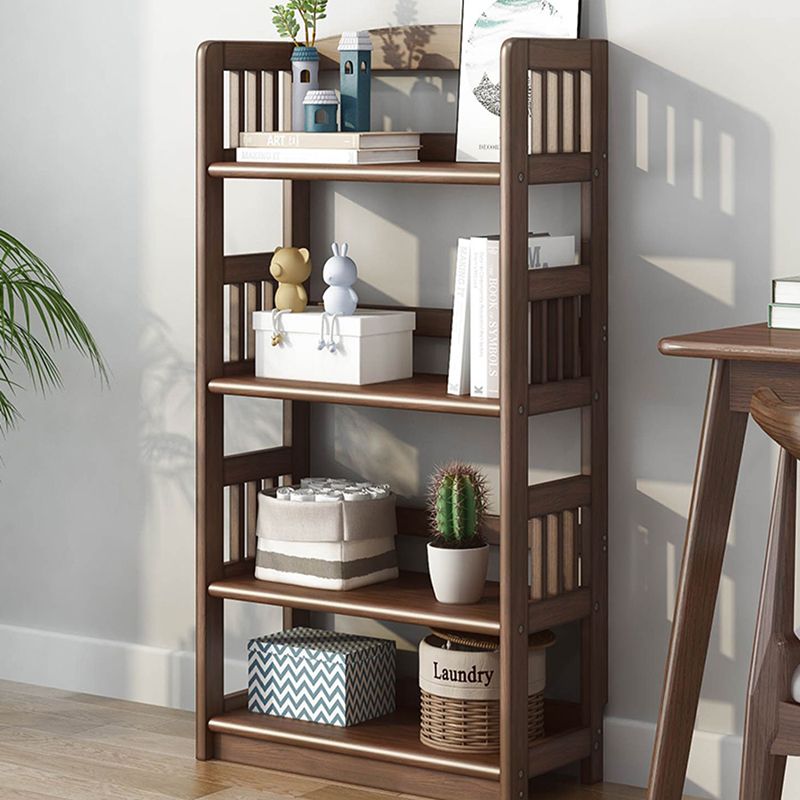 Scandinavian Style Open Back Bookshelf Standard Wooden Bookcase for Study Room