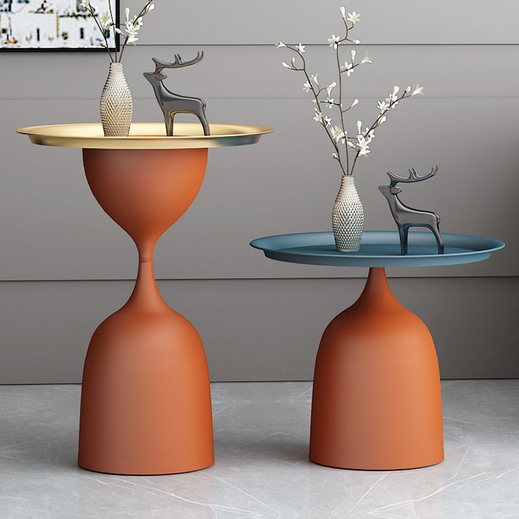 Mid-Century Modern Iron Coffee Cocktail Table Pedestal Cocktail Table