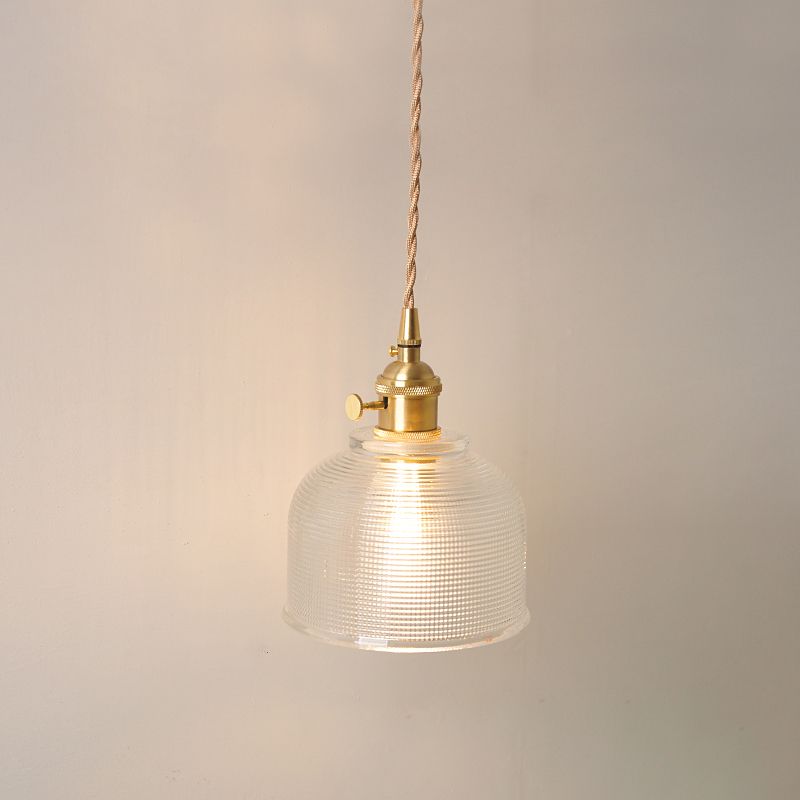 Indoor Single Light Hanging Light, Minimalist Clear Glass Pendant Light