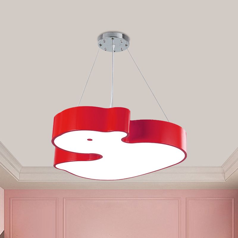 Duck Chandelier Pendant Light Cartoon Acrylique LED CHAMBRE LEMPORT DE LAMPE EN VERT / ROUGE / JAUNE