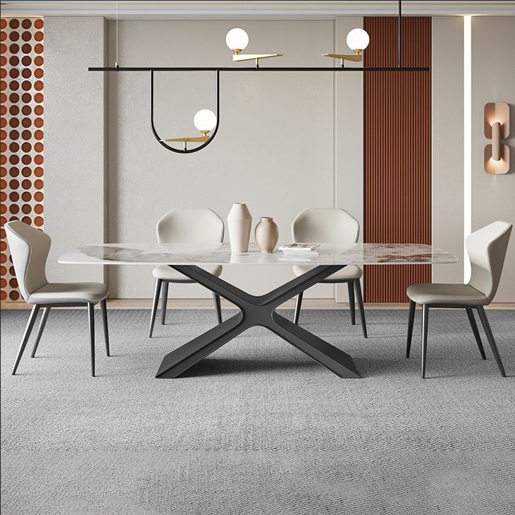 Modern Rectangle Sintered Stone Dining Set 1/2/4/5/6/7 Pieces Dining Table with Chairs