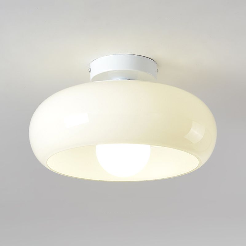 Contemporary Glass Shaded Ceiling Light Golden Flush Mount Lighting for Foyer