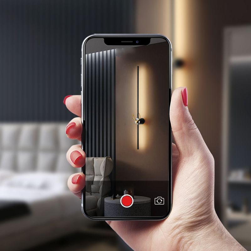 Modern Metal Wall Sconce Linear Shape LED Wall Light with Acrylic Shade for Bedroom