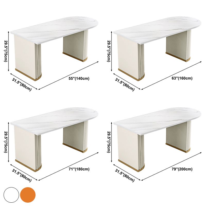 Metal Traditional Luxury Free Form Indoor Table Sintered Stone Table for Kitchen and Dining Room