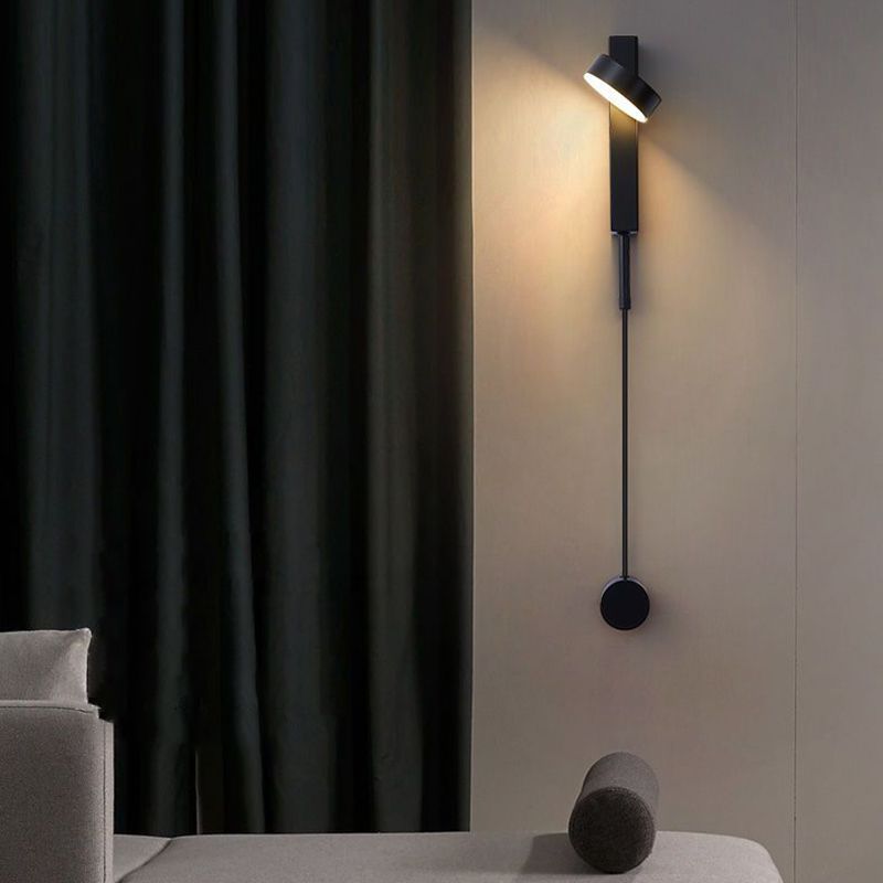 Modern Simple Metal Wall Light Circle Shape Rotatable Wall Lamp for Living Room