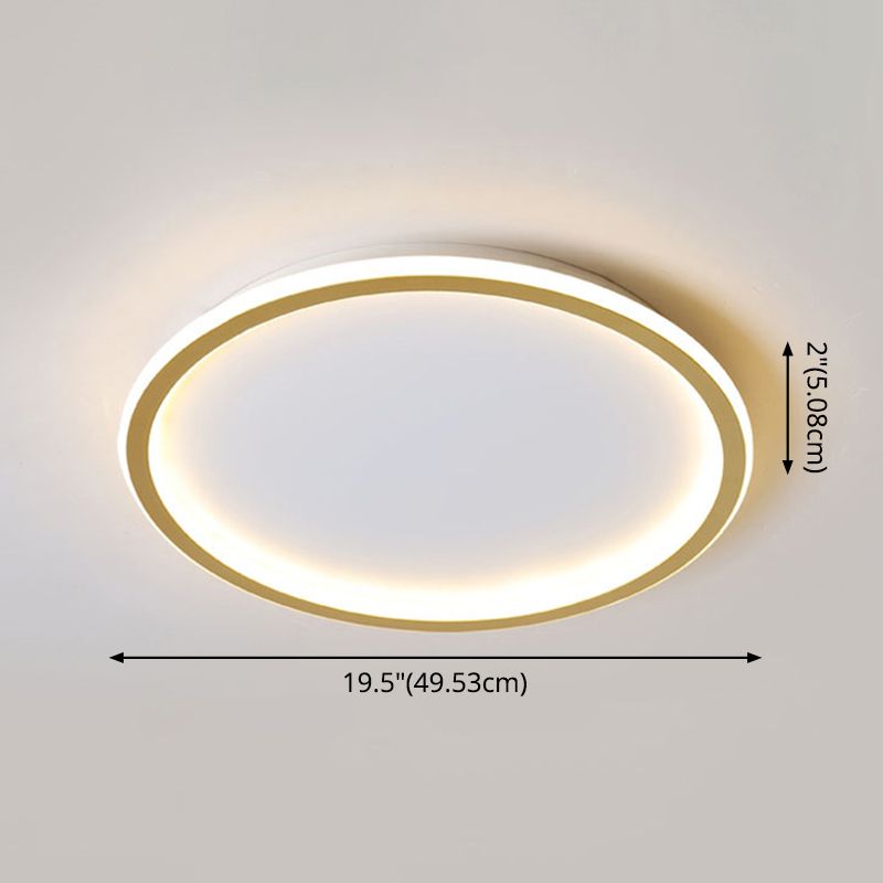 Ronde inbouwlampen Eigentijds aluminium plafondmontagearmatuur voor woonkamer