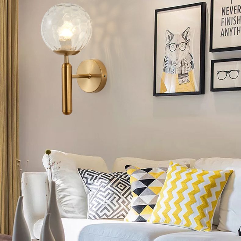 Postmoderne Einfachheit Gang dekorative Glaswandlampe Eisenfarbe Innenwandlicht