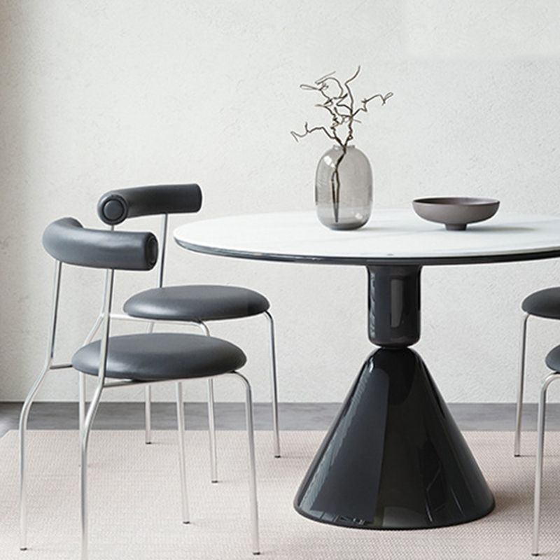 Contemporary Dining Room Dinner Table Round Pedestal Dining Table
