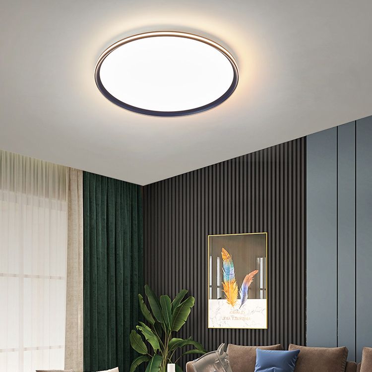 Minimalism LED Flush Mount Ultra-Slim Ceiling Light Fixture for Bedroom