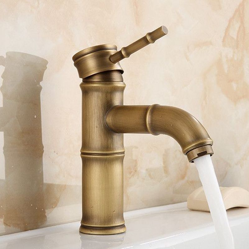 Farmhouse Vessel Faucet Brass Lever Handles Waterfall Spout Lavatory Faucet