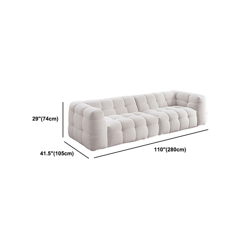 Wool Tuxedo Arm Sofa Contemporary Standard Sofa with Biscuit Back
