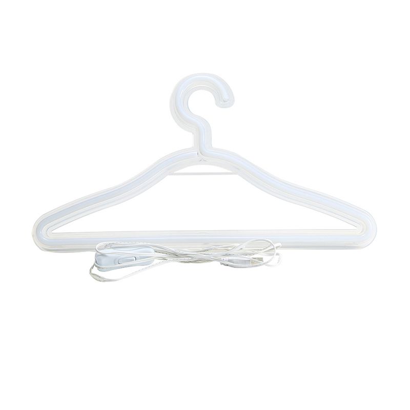 Coat Hanger Bedroom Nightstand Light Plastic USB LED Minimal Wall Hanging Night Lamp in White
