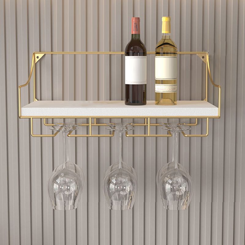 Modern Metal Wine Holder Rack 16.9" x 9" x 7" Wall Mounted Wine Jail with Shelf