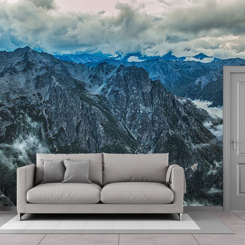 Quiet Mountain View Mural Wallpaper Waterproofing Wall Art, Customized Size Available