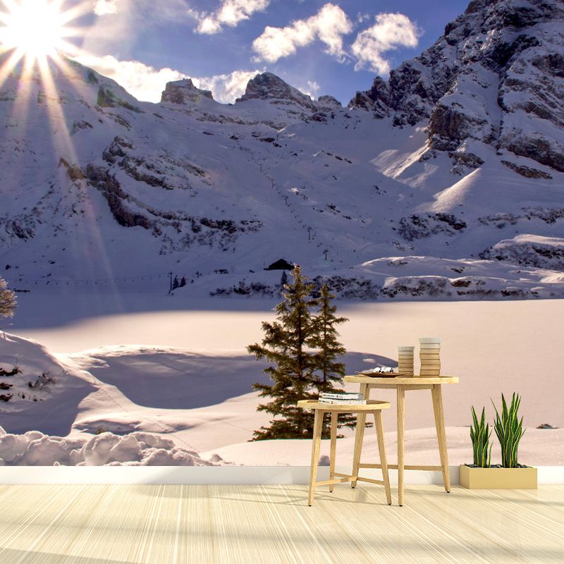 Modern Huge Mountain Mural Wall Decor Environment Friendly for Living Room