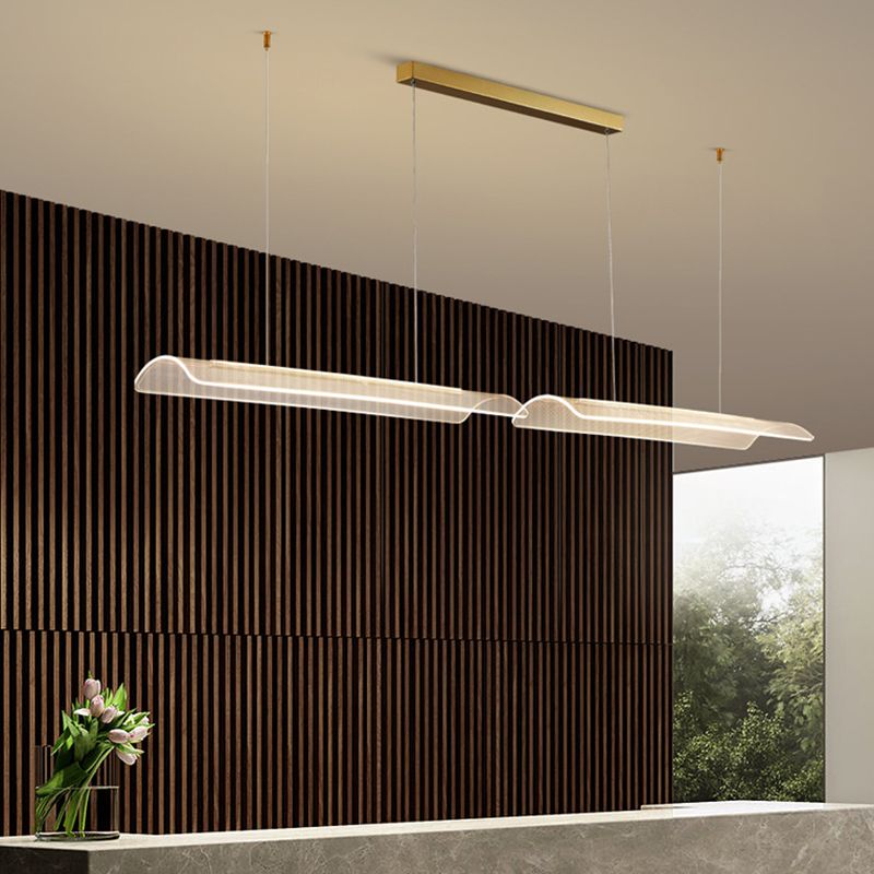 Modern LED Island Lighting Fixture Creative Acrylic Pendant Light for Dining Room