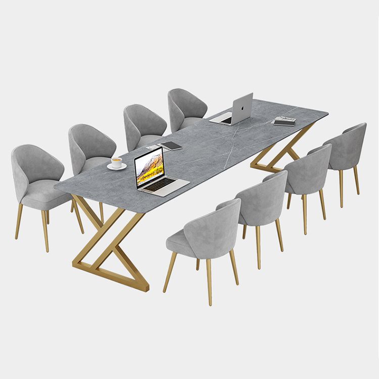 Mesa de comedor rectangular mesa de cena de piedra industrial mesa de cocina para interiores