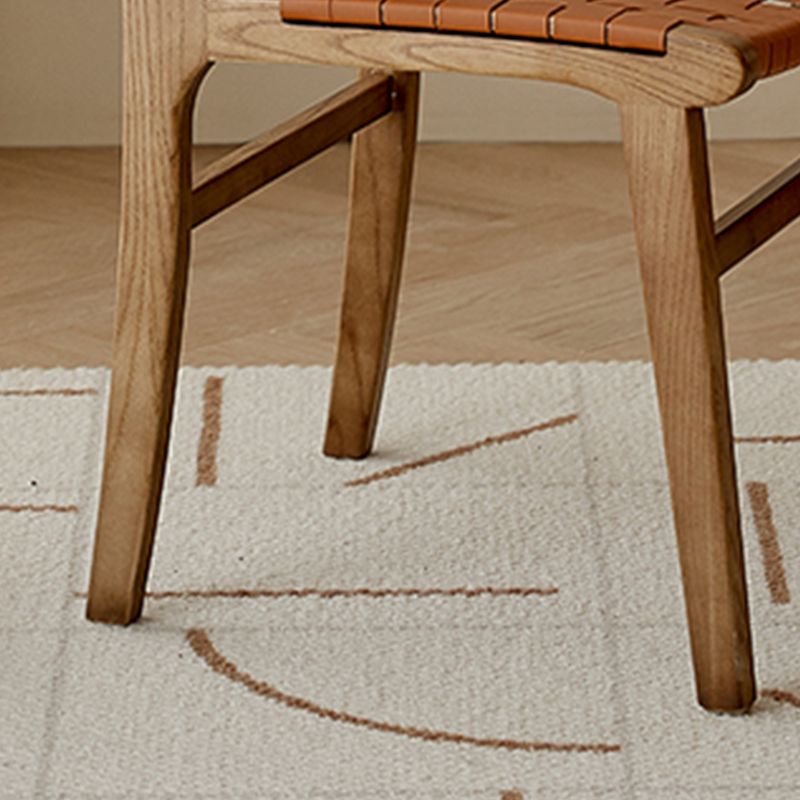 Ash Wood Traditional Dining Chair Open Back Side Chair for Home