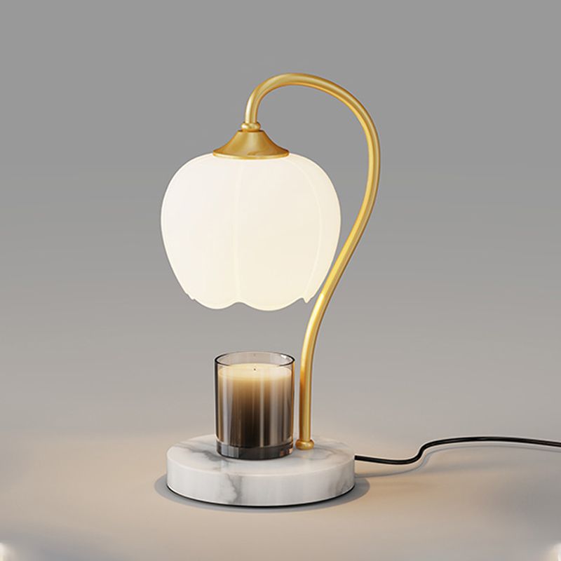 One Bulb Glass Table Lamp Contemporary Bedroom Desk Lamp (Without Aromatherapy)
