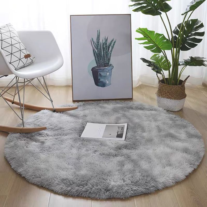 Tapis moderne rose clair Polyester Couleur de couleur intérieure tapis lavable pour le salon