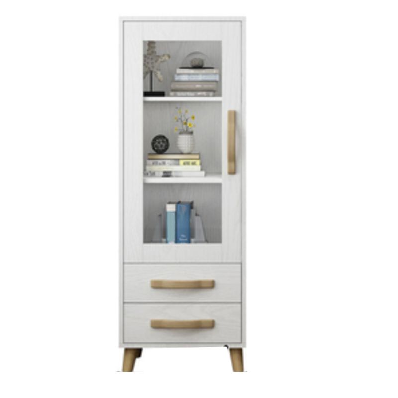 Closed Back Engineered Wood Bookshelf Standard Contemporary Bookcase