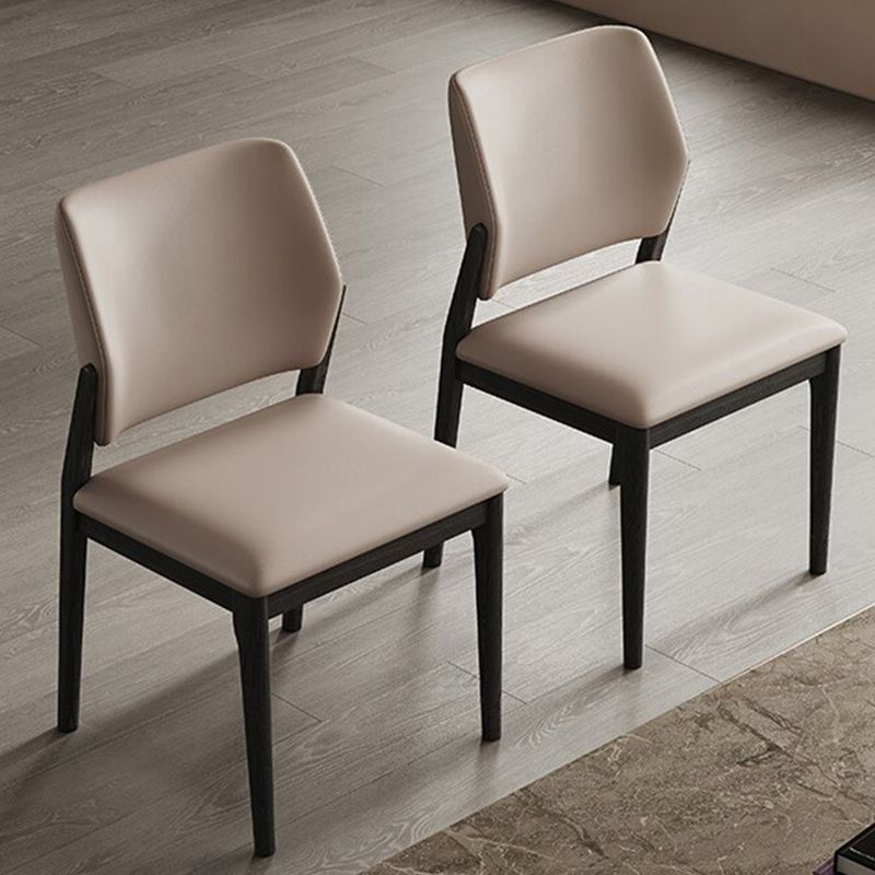 Home Kitchen Dining Side Chair Solid Wood Leg Open Back Chair