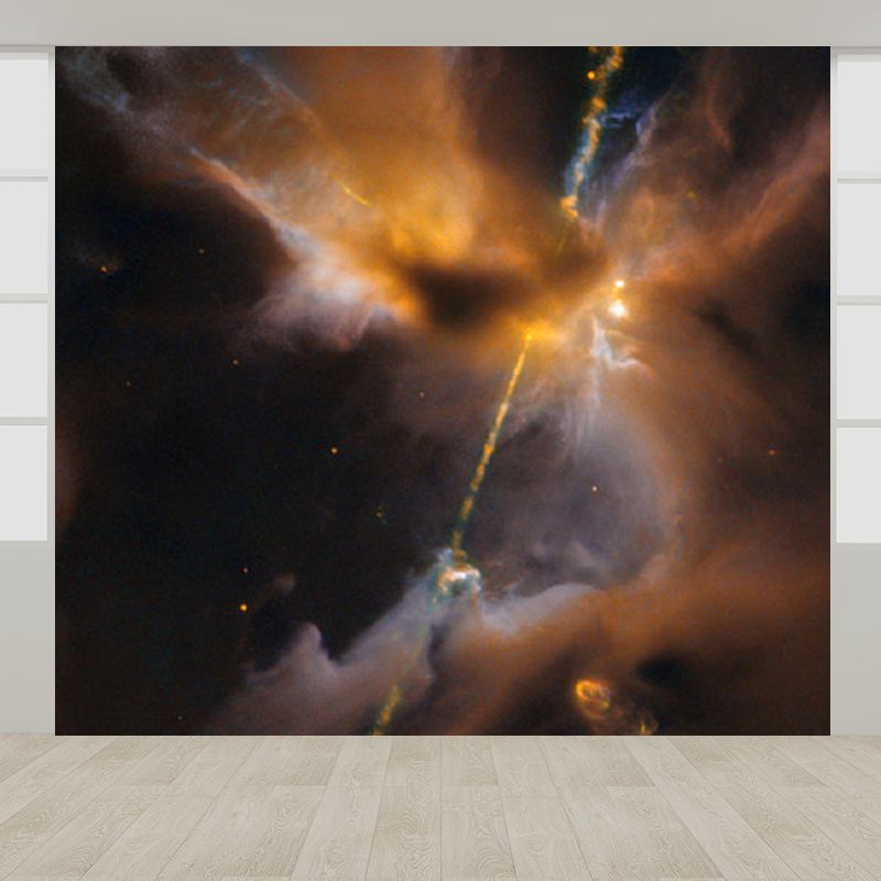 Stain Resistant Cloud View Mural Non-Woven Cloth Contemporary Wall Covering for Kitchen