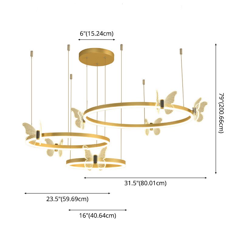 Plafond de cercle en métal à plusieurs niveaux