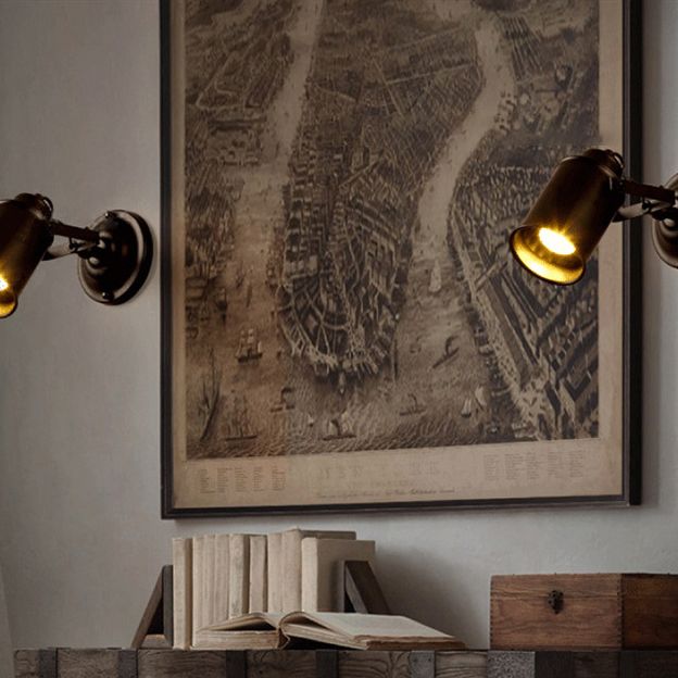 Amerikanischer Land Industriestil zylindrischem Wandleuchel Leuchte Metal 1 Leichte Leuchten