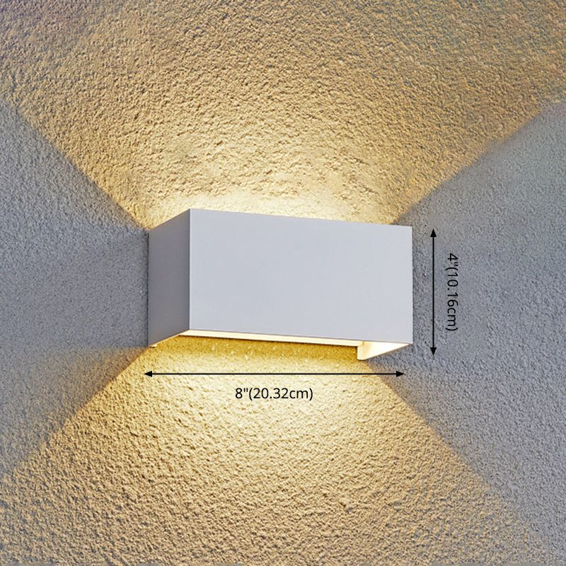 Lámpara montada en la pared rectangular Lámpara de montaje de pared de aluminio moderna para sala de estar