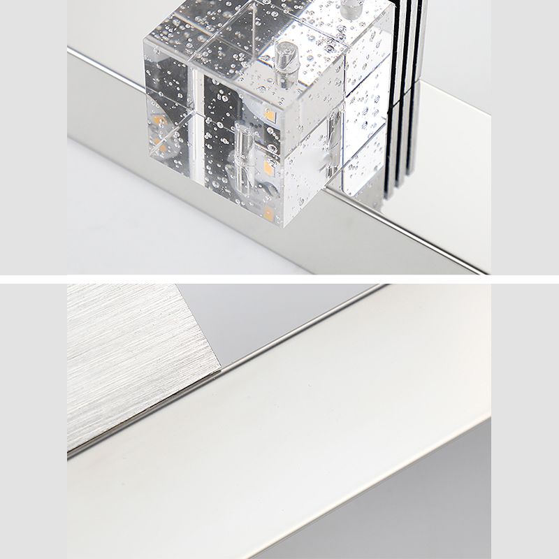Modern Minimalist Style Cubic Vanity Wall Light Fixtures Crystal Vanity Mirror Lights for Bathroom