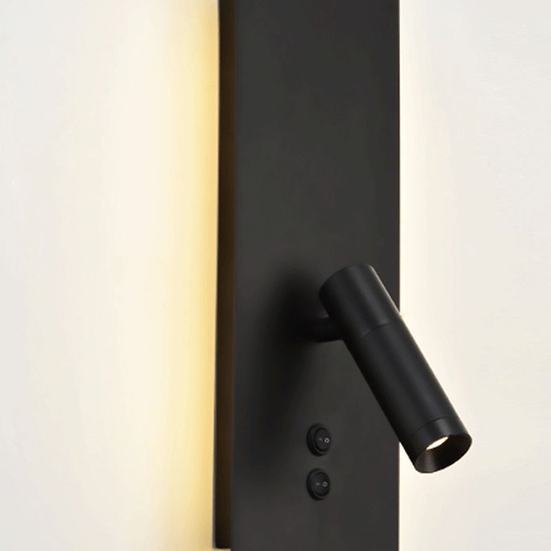 Modern Simple Iron Wall Light Rotatable Rectangle Shape Wall Lamp for Bedroom
